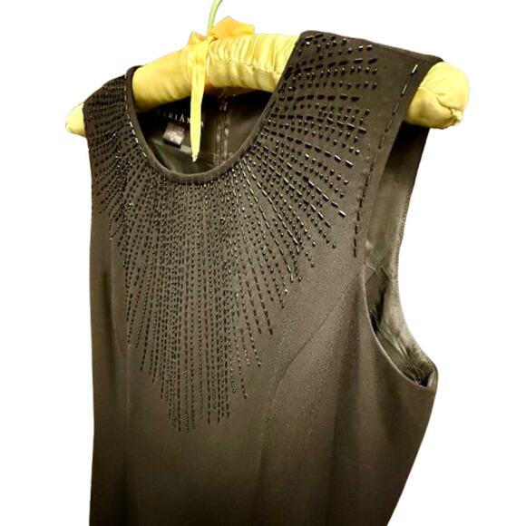 🎉HP!🎉 Marianna Black Beaded Cocktail Full Length Dress (Size 12) - Picture 4 of 6